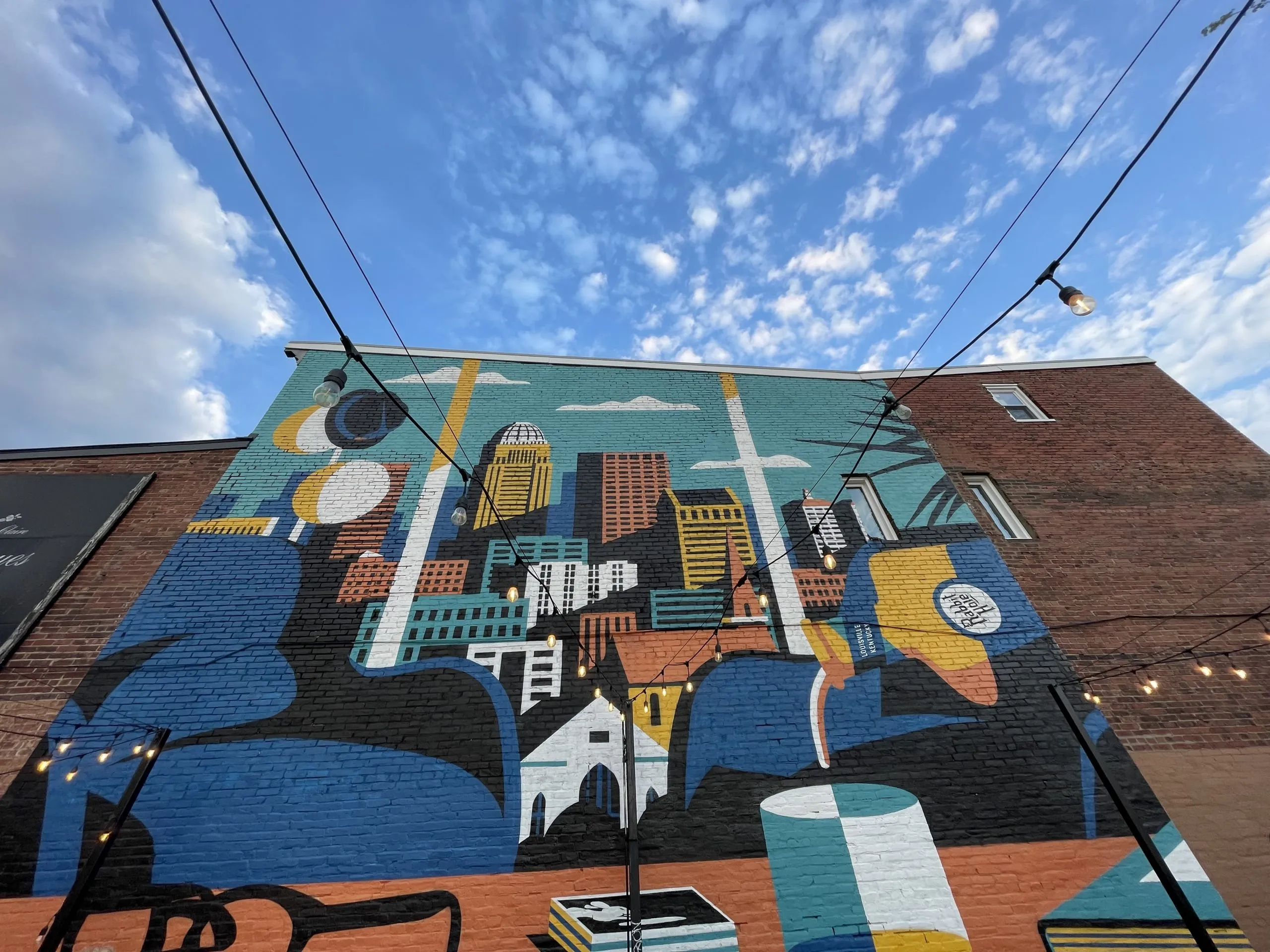 Mural at The Garage pizza restaurant