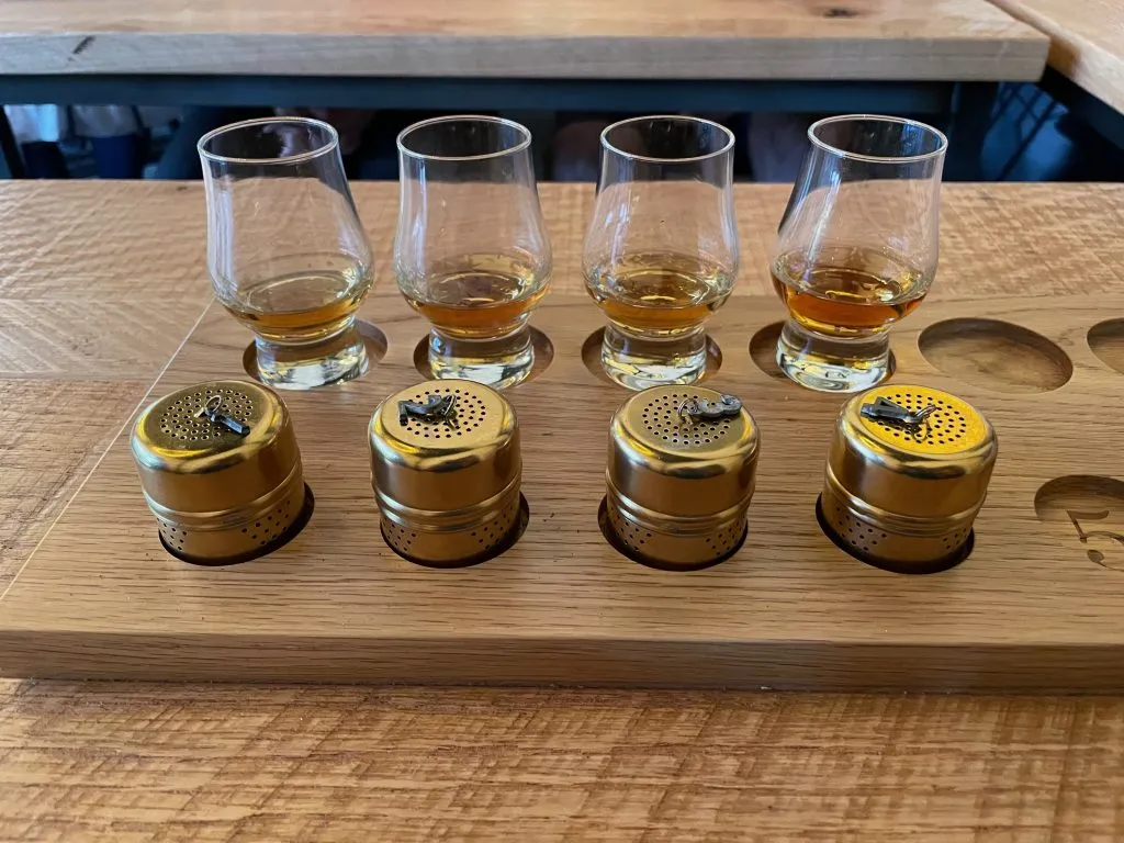 Whiskey and “scent orbs”